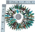 Southwestern Turquoise Wheel Bead Sterling Silver Necklace BX119550
